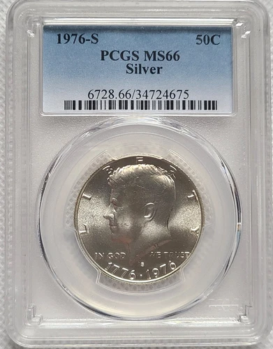 1976 -S Silver Kennedy Half Dollar PCGS MS66
