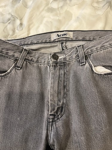 Acne Studios Max Grey Stone Jeans Size 32/32 - Picture 3 of 4