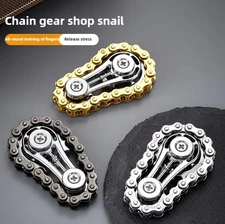 Metal Bike Chain Fidget Spinner: Flywheel Fingertip Gyro Toy for Stress Relief