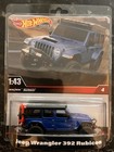 Hot Wheels Premium 1:43 JEEP WRANGLER 392 RUBICON -Blue- Metal/Metal Real Riders