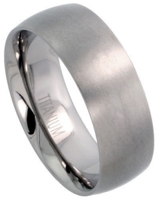 Titanium 8mm Comfort Fit Plain Dome Wedding Band Thumb Ring
