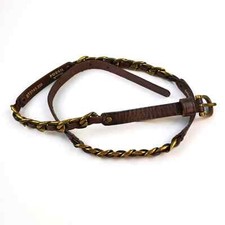 Fossil brown leather and chain belt.