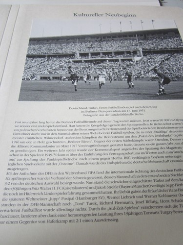 Berlino 8033 1, partita di calcio del dopoguerra 1951 Germania Turchia