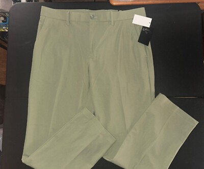 CALLAWAY MENS OPTI DRI STRETCH WAISTBAND GOLF PANTS OIL GREEN SIZE