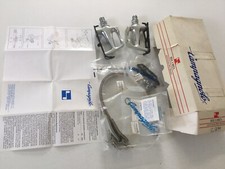 Vintage Campagnolo C Record Pista Track Pedals + Leather Straps Set NEW In Box