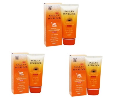 JIGOTT Snail UV Sun Block SPF50+ PA+++ | 70ml x 3 | Hydrating, UV Protection, Sk