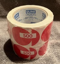 COLOR STICKER 2" ROUND DOT RED ROLL OF 500 PACK of 2 = 1000 STICKERS FREE SHIP!
