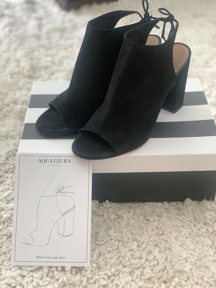 Aquazzura Noa Sandalen Wildleder schwarz 40,5 - Bild 3 von 4