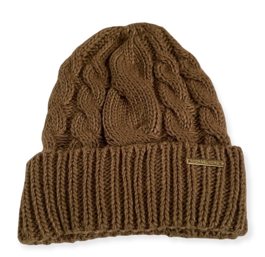 Michael Kors Brown Knit Hat and Scarf Gift Set with Crystal Accents Michael Kors Women main image 4