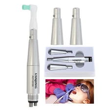Dental Hygiene Prophy Air Motor Handpiece 4 Hole 3 Nose Cone 360 Degree Swivel