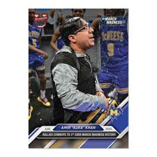 2024-25 TOPPS BOWMAN U NOW #90 AMIR "AURA" KHAN - 1ST EVER MARCH MADNESS VICTORY