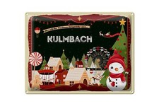 Blechschild Weihnachten Grüße KULMBACH Geschenk Deko Schild  40x30 cm