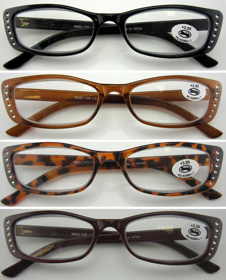 Womens Reading Glasses +1.25+1.5+2.0+2.5+3.0 Butterfly Shape Diamond Detail L198