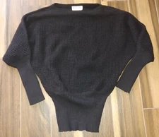 Nancy Heller Sweater Black Vintage Sweater Wool Size Large Made In France