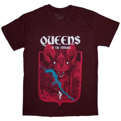 Queens Of The Stone Age - Bat - Maroon Red t-shirt | eBay