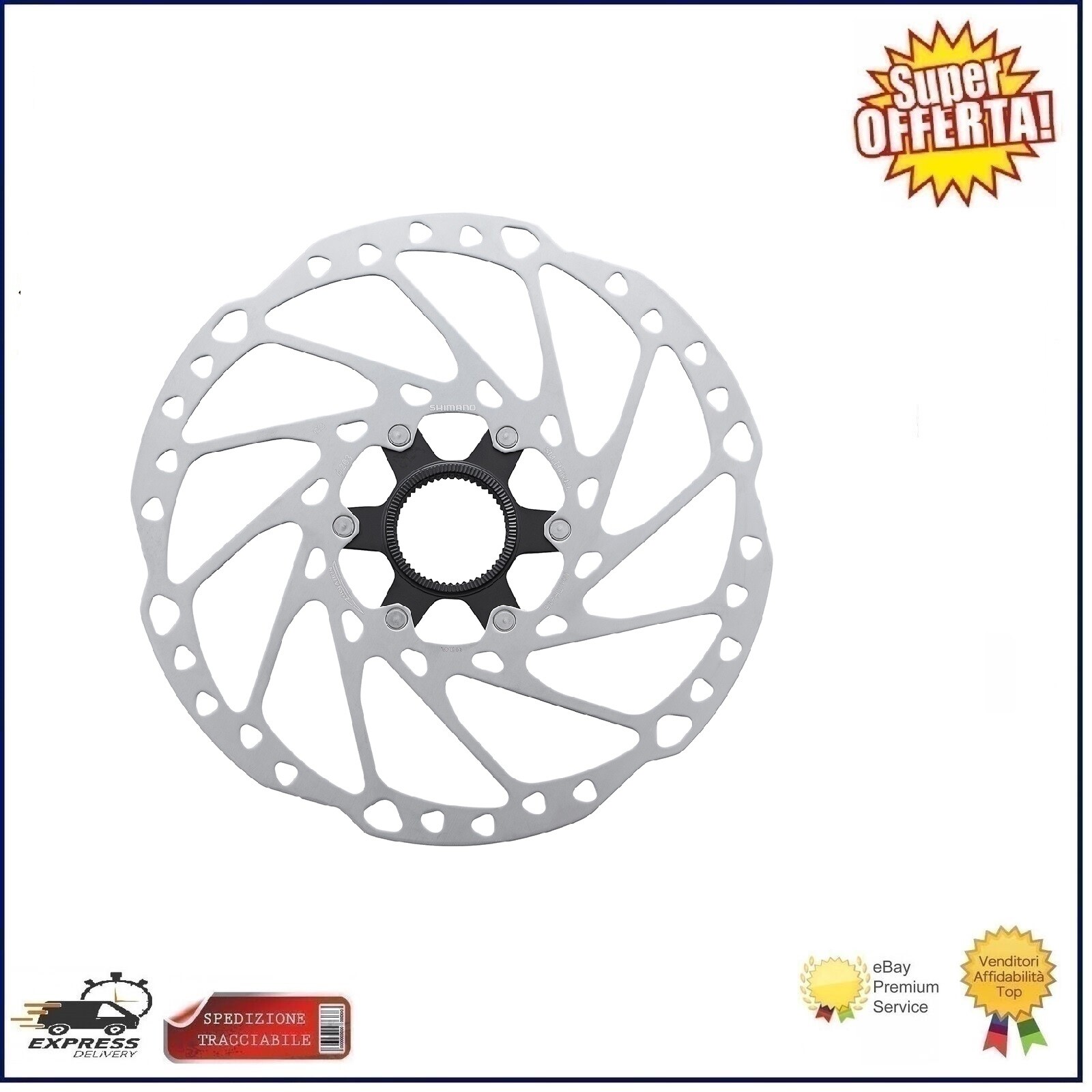 Shimano Disco Freno Mtb 203mm Deore SM-RT66 Center Lock Bici Disc Con Magnete