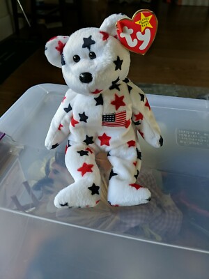 TY Beanie Babies GLORY BEAR Rare !!! With Tag Errors 1997