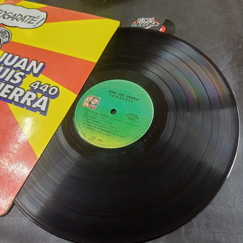 Juan Luis Guerra 4 40 – Fogaraté! - Merengue, Bachata, Mambo, Colombia, 1994 EX - Image 3 of 4