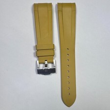 22mm YELLOW Caoutchouc rubber Strap TUDOR Pelagos Watch FKM PLEASE READ DETAILS