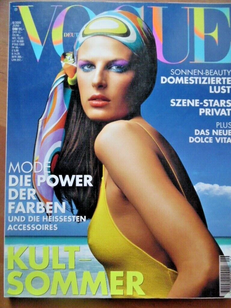 VOGUE GERMANY 6- 2000 Megan Shoemaker Sommer Gerard Depardieu