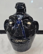 Randy Tobias Indigenous Southern Primitive Folk Art Face Jug-Peace Love Hope ama