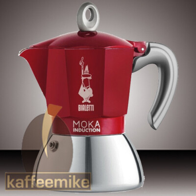 Bialetti Moka Induction Espressokocher Rot  2 - 6 Tassen - Top Angebot