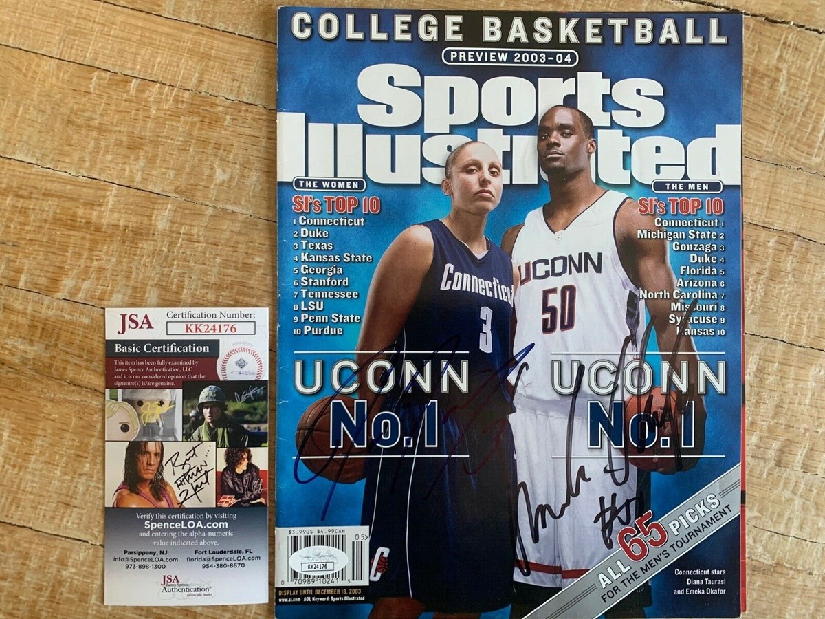 UConn Okafor & Taurasi サイン入り表紙 Diana Taurasi EMEKA OKAFOR SIGNED SPORTS ILLUSTRATED COVER