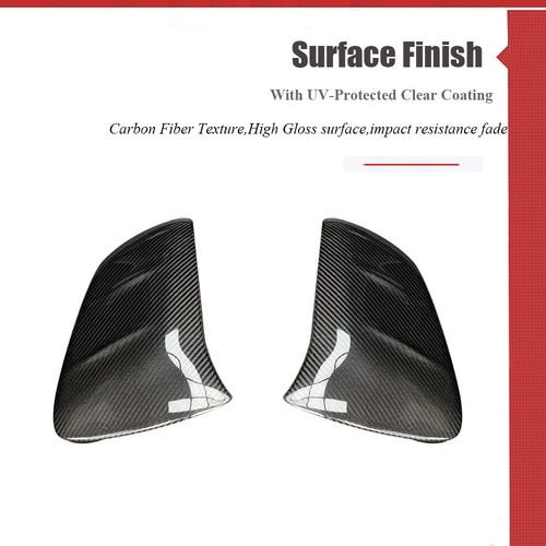 Tapas de cubierta de espejo retrovisor lateral de carbono real LHD para Porsche Taycan Turbo S 19-24 AÑADIR - Imagen 8 de 10