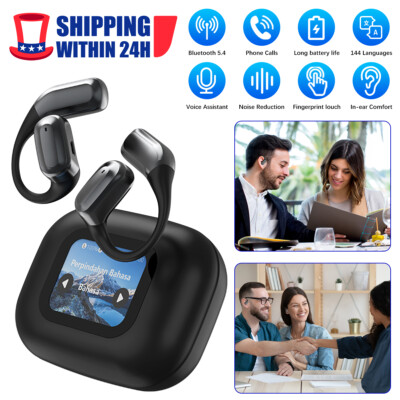 Bluetooth Translator Earbuds 144 Language Real Time Ai Smart Two-Way Translation