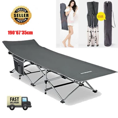 Single Foldable Folding Bed & Mattress Guest Heavy Duty Portable Lightweight Bed