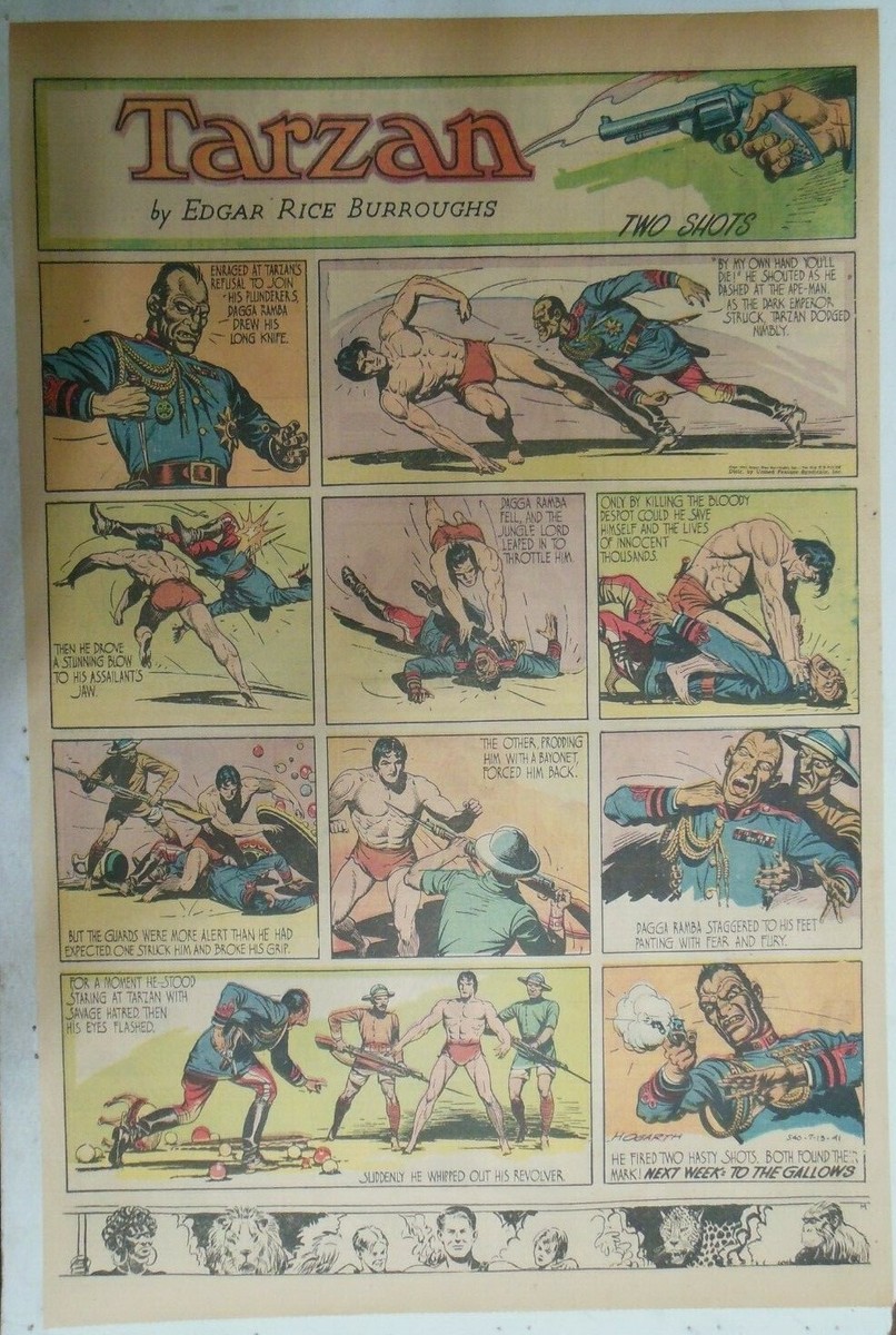 Tarzan Sunday Page #540 Burne Hogarth from 7/13/1941 Very Rare