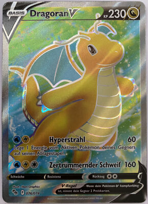 Pokemon Dragoran V Full Art | Deutsch 076/078 Pokemon GO | Near Mint