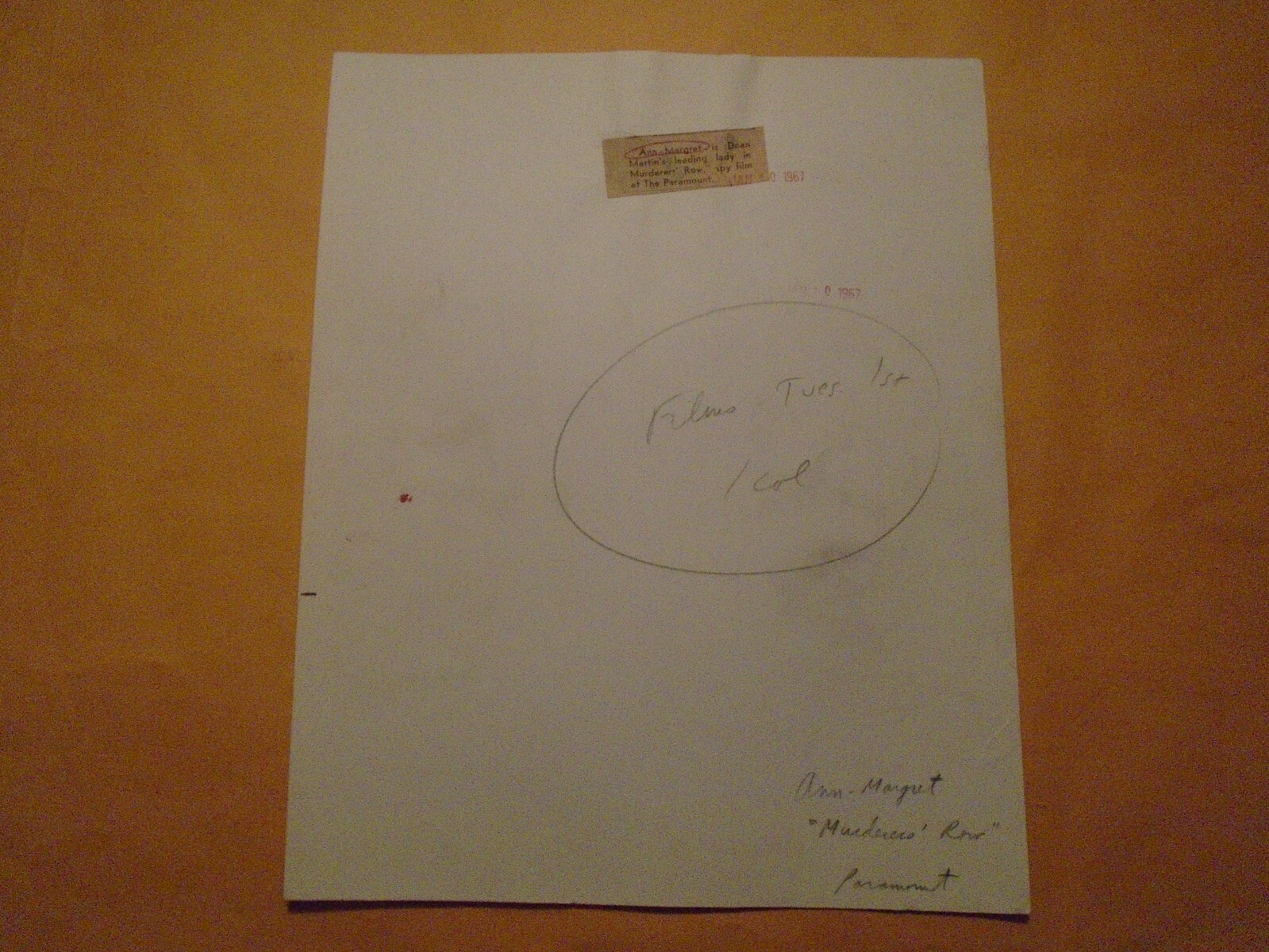 ANNMARGRET MURDERER'S ROW MATT HELM ORIGINAL VINTAGE glossy b&w movie