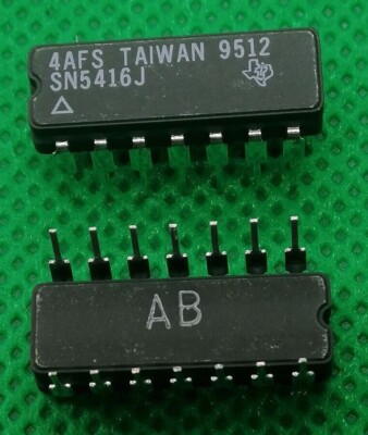 SET BESTEHEND AUS 5 Stück Texas SN5416J HEX Wechselrichter STD-TTL 14-Pin Keramik DIP  