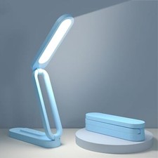 LED Desk Lamp for Office Home  Battery Operated Lamp Rechargeable Lamp Blue