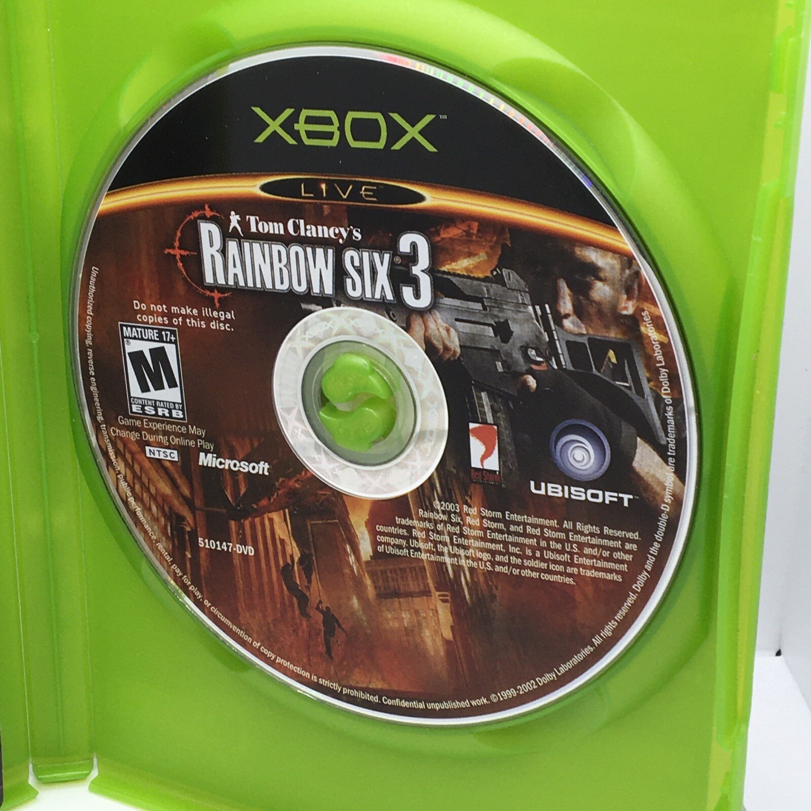 Tom Clancy's RAINBOW SIX 3 (Microsoft Xbox, 2003) Complete Resurfaced