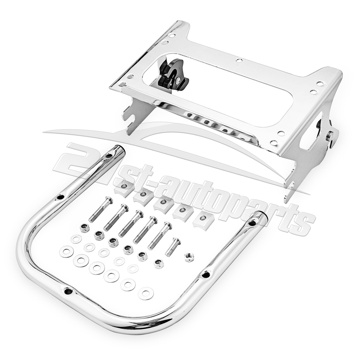 USED Black Detachable Two-Up Tour Pack Mounting Rack for 09-'13 Harley