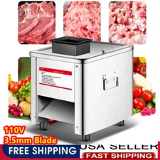 850W Electric Meat Cutting Cutter Machine Slicer Dicer+3.5mm Blade Commercial US