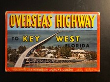 Old Vintage"OVERSEAS HIGHWAY-FLORIDA" Fold Out Views Printed 1967 Made in USA