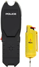 POLICE Stun Gun Burn Pepper Spray Combo for Self Defense 2101 Black & Yellow
