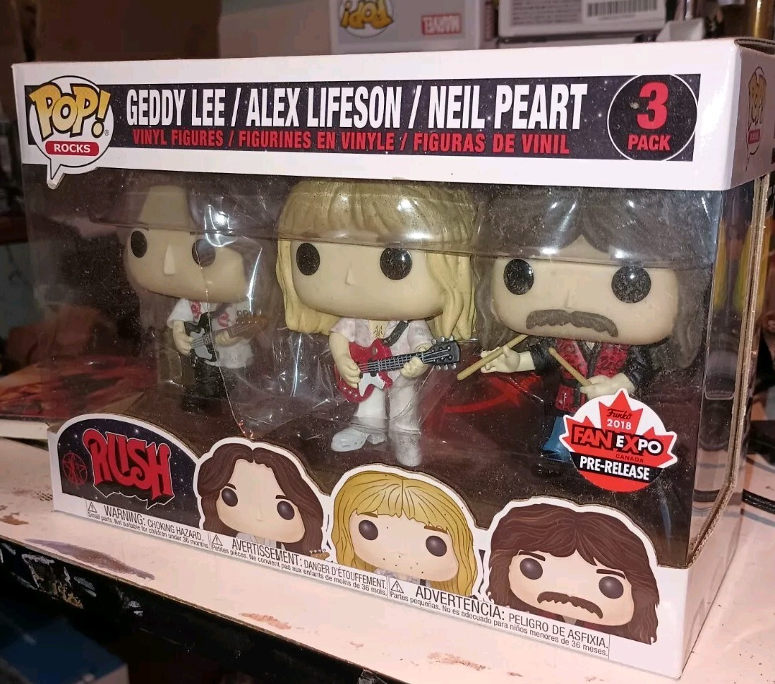 Funko Pop Rocks RUSH Lee Lifeson Peart CANADIAN FAN EXPO 2018 PRE