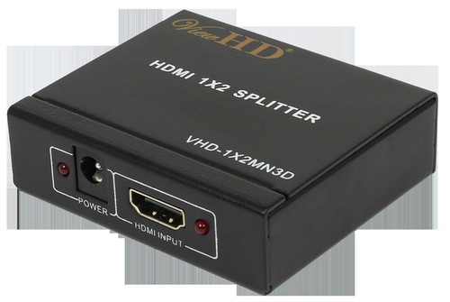 ViewHD HDMI Splitter v1.3b One Input to Two Output 1x2 in mini Metal Case NEW - Picture 1 of 3