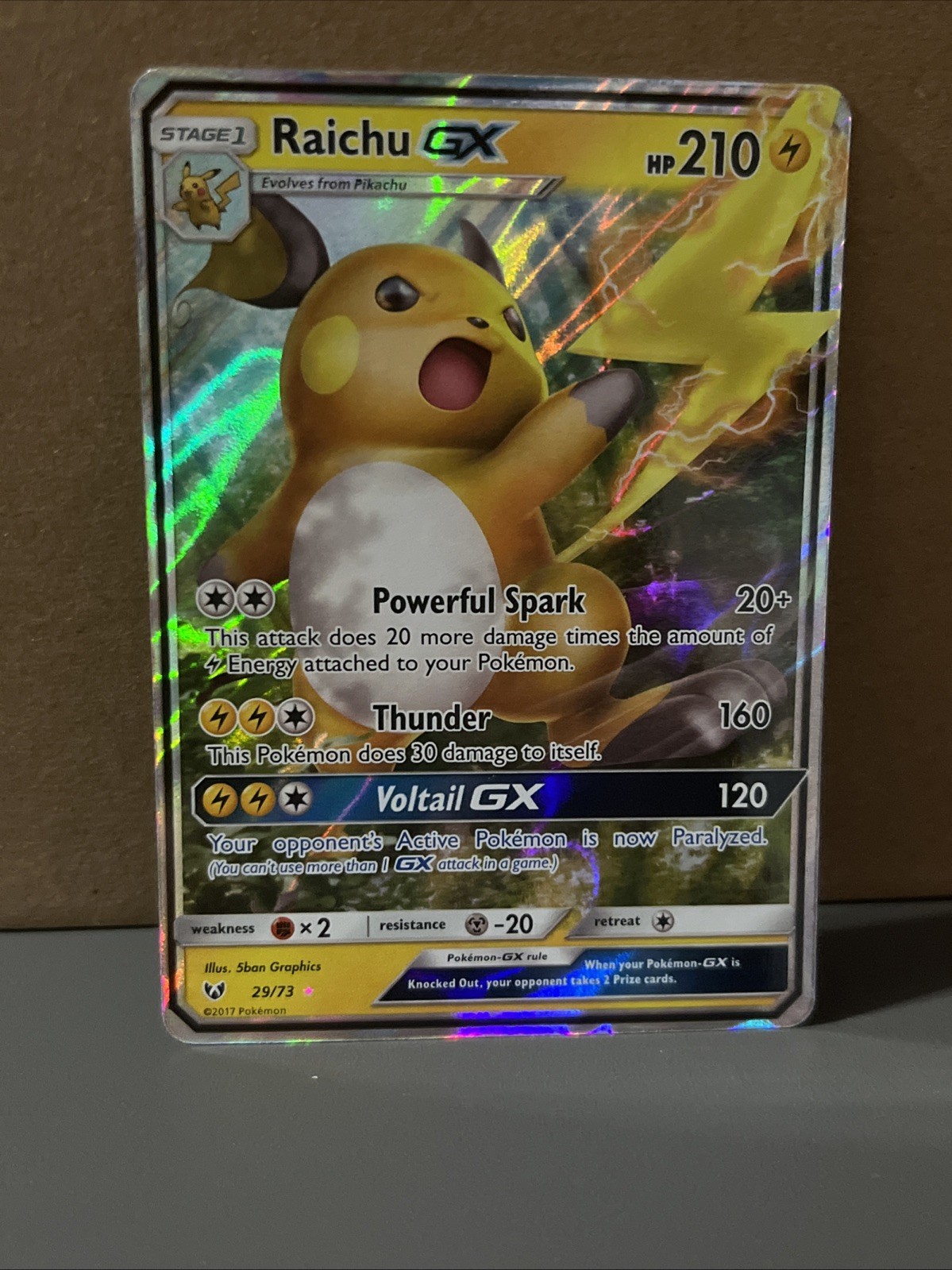 Raichu GX 29/73 Shining Legends Holo