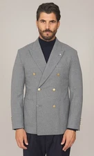 MEN'S MANUEL RITZ METAL BUTTONED DOUBLE BREASTED JACKET 3932G738YC-253750
