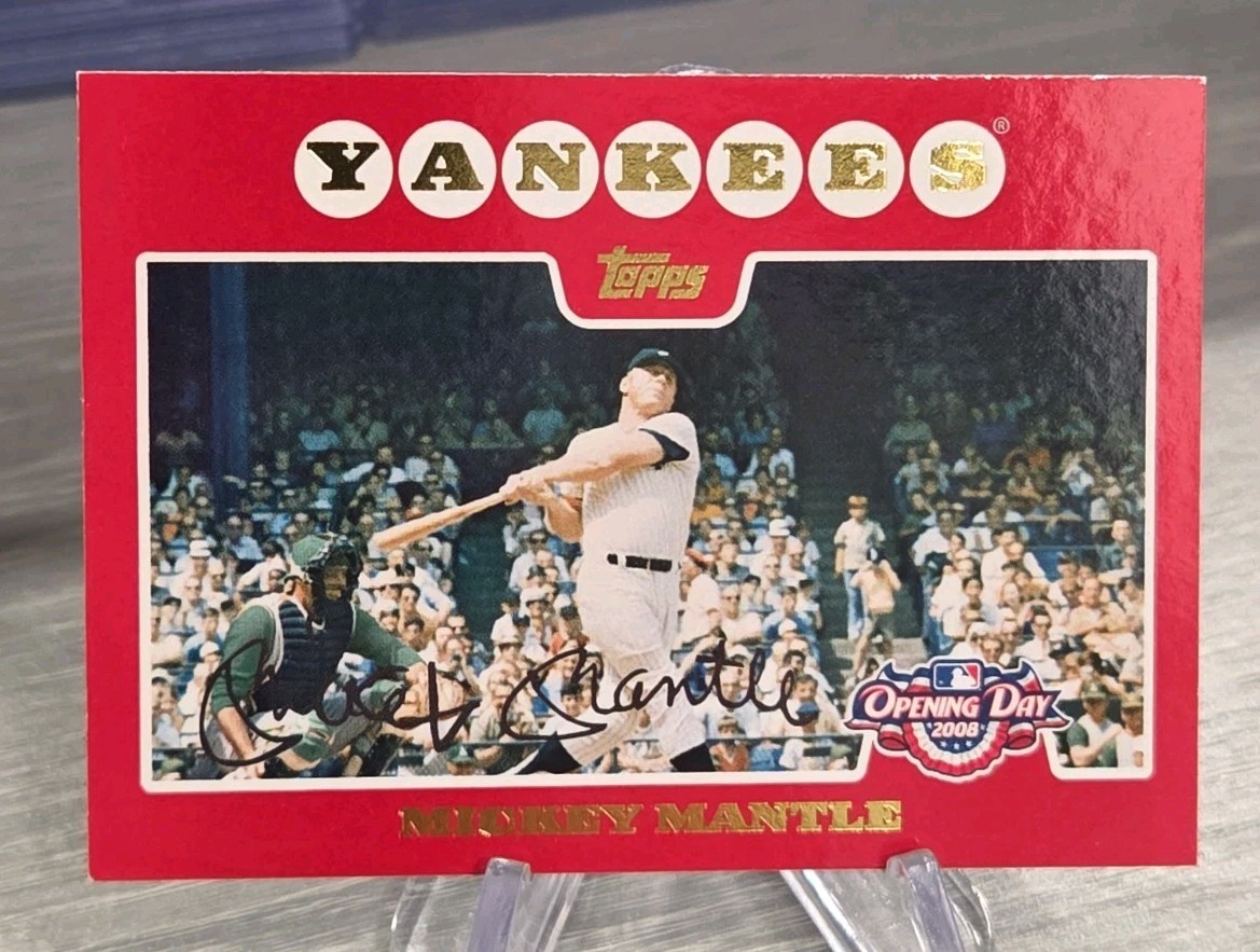 Mickey Mantle #7 Baseball Cards 2008 Topps Opening Day trading card — raw and PSA graded price guide