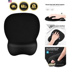 Ergonomic Mouse Pad with Wrist Support, Mousepad with Memory Foam Wrist Rest ...