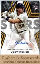 2023 Topps #BSA-JWI Joey Wiemer /199 RC Rookie Baseball Stars Autographs Black
