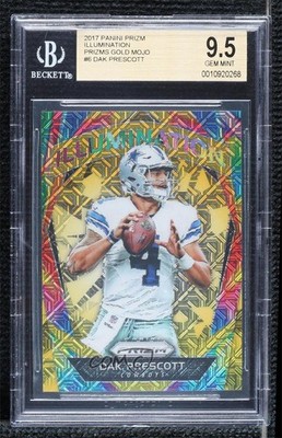 2017 Prizm Illumination Gold Mojo 10/10 Dak Prescott #6 BGS 9.5 GEM MINT 1lc0