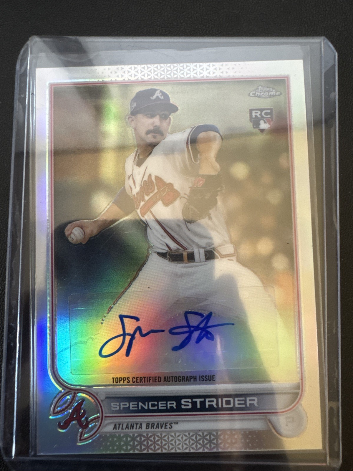 2022 Topps Chrome Update Series - Autographs Spencer Strider #AC-SST (AU, RC)