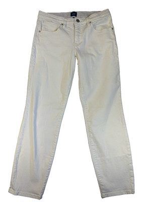 Jag Women's 8 White Carter Girlfriend Straight Leg Jeans Spring Classic Neutral